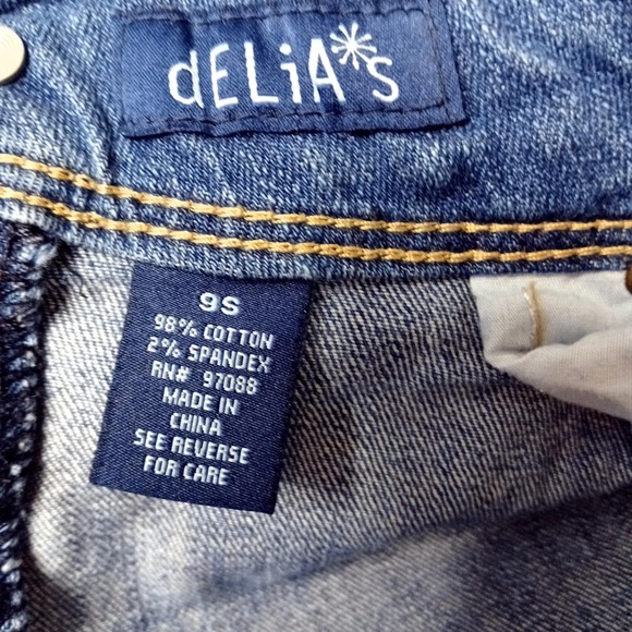 dELiA*s Jeans Womens Juniors 9S Blue Taylor Stretch Denim Skinny Mid Wash Ankle - Picture 8 of 9